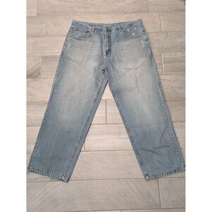 212 NYC Jeans Mens 44x33 Distressed Baggy‎ Relaxed Fit Denim Classic Y2K